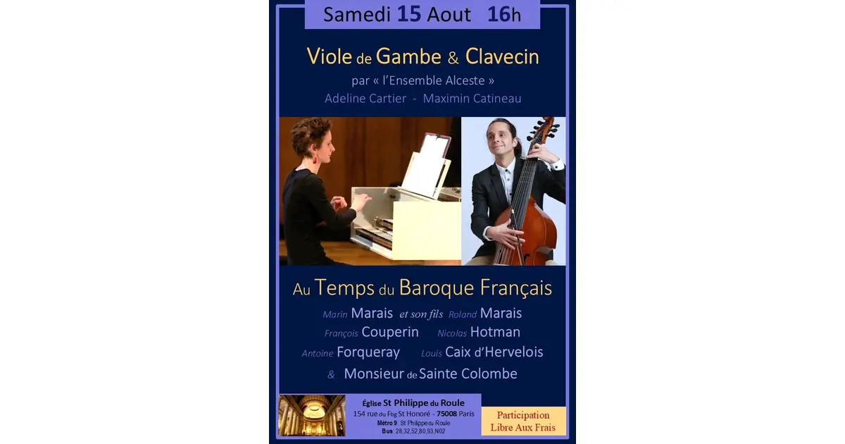 Viole Gambe & Clavecin : Au Temps du Baroque Français