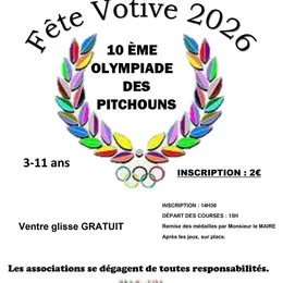 10ème Olympiade des Pitchouns Fête Votive 2026