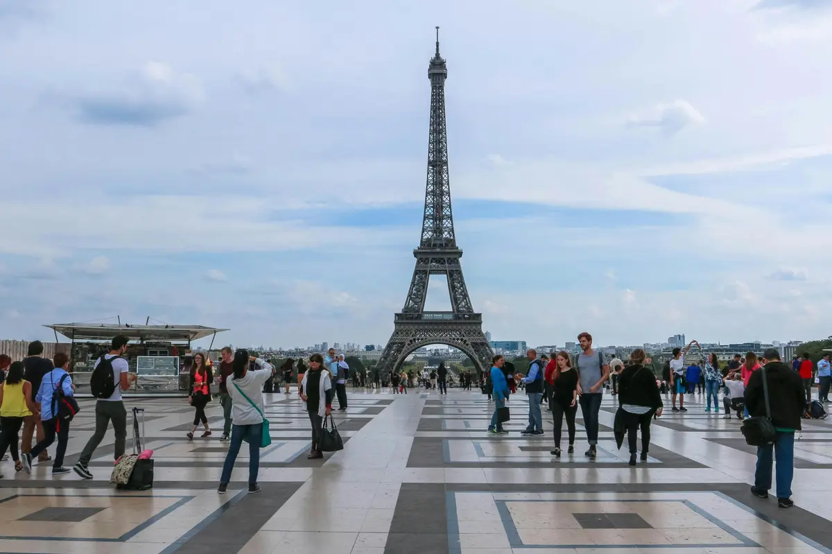 Th Eiffel Tower seen from the Trocadero