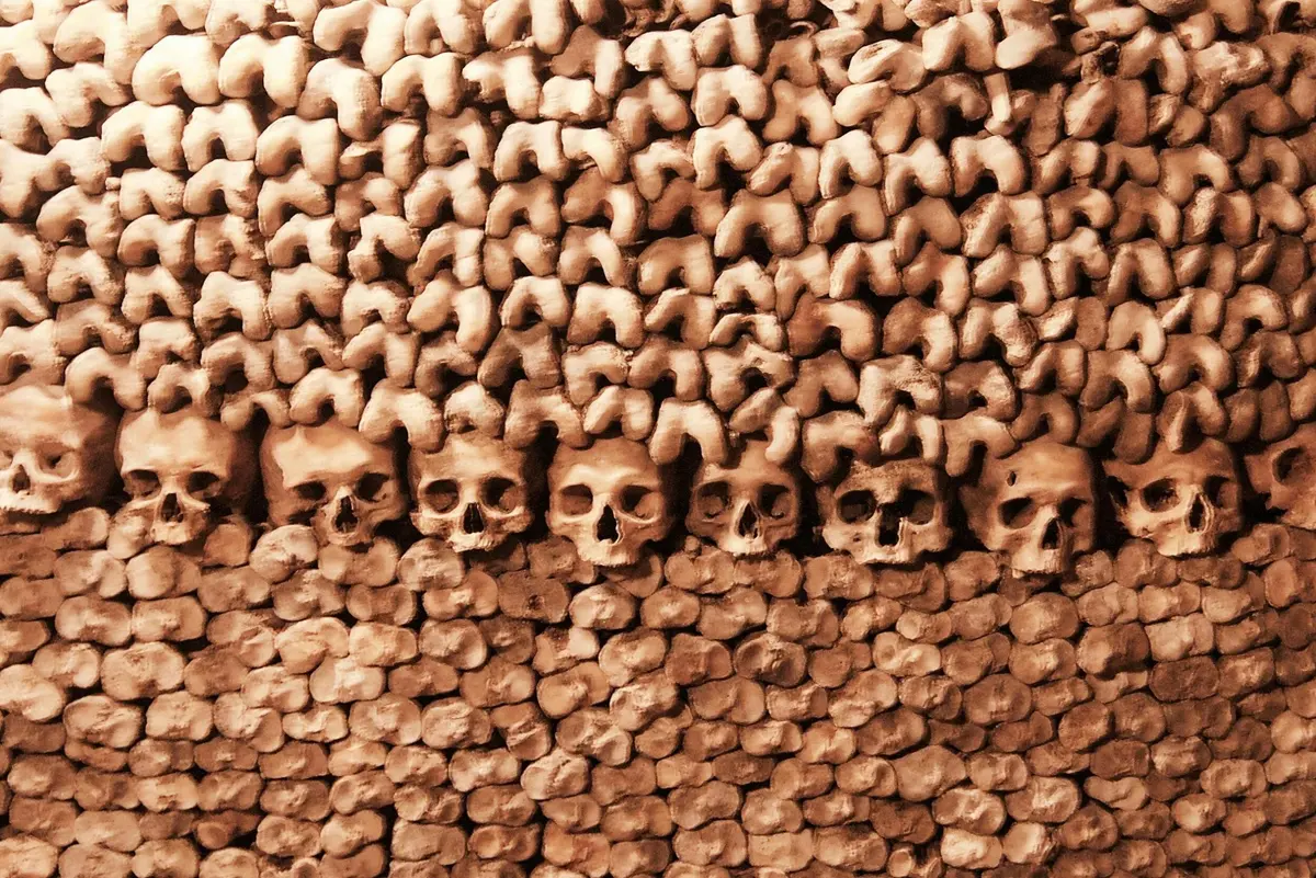 Bones in the catacombs