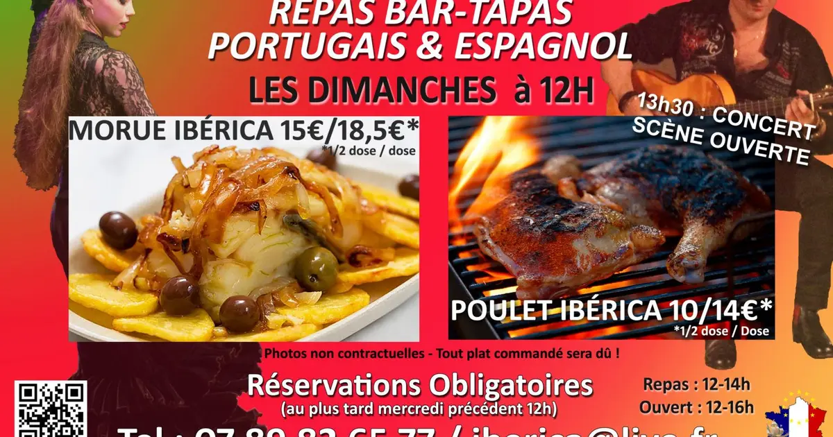 Domingos ibéricos : Repas Spectacle Bar Tapas Seclin Lille Hauts de France