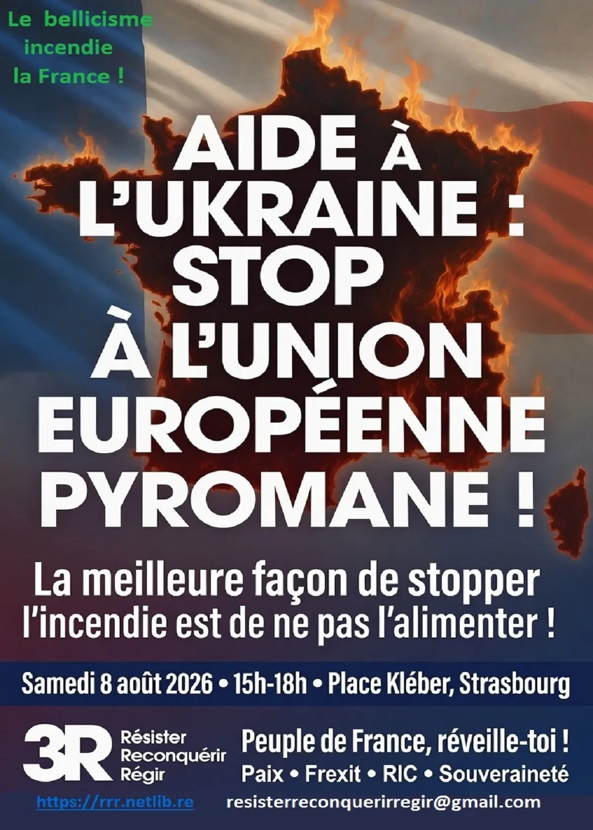 Manif : Aide à l’Ukraine : stop à l’Union-européenne pyromane !