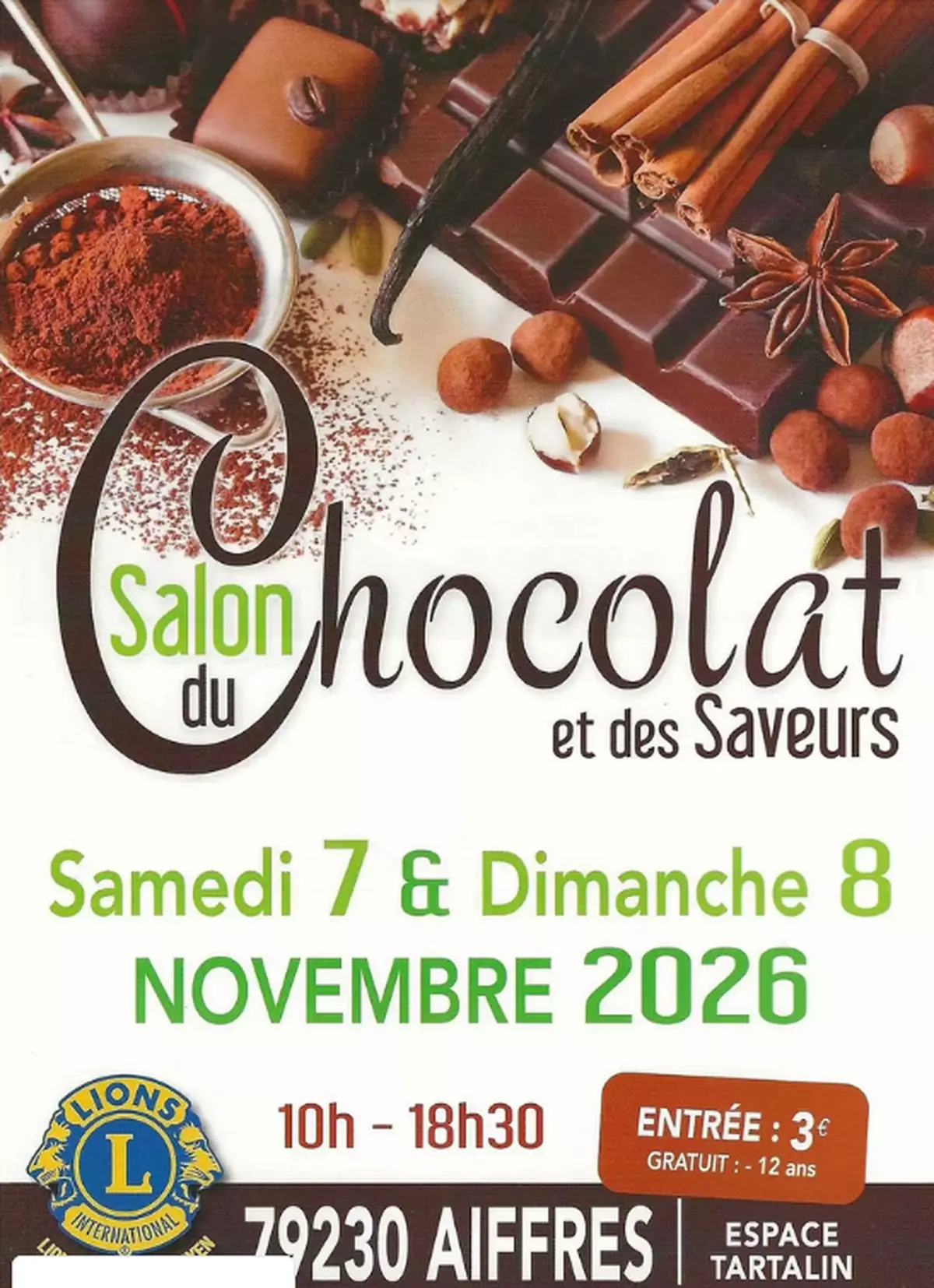 11ème édition du salon du chocolat et des saveurs à Aiffres