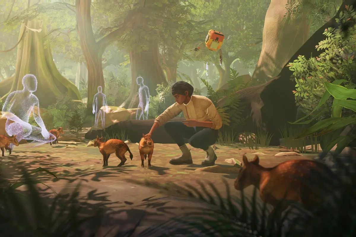 Virtual guide, Charlie and Darwin, Eocene geological era