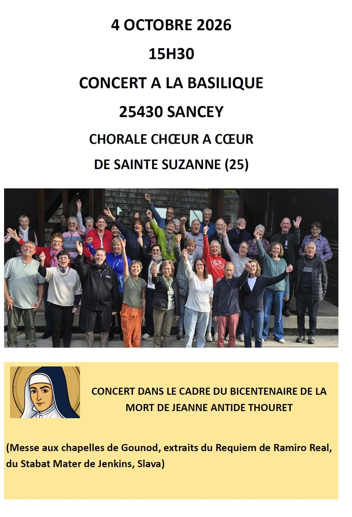 Concert en l'honneur de Jeanne-Antide Thouret