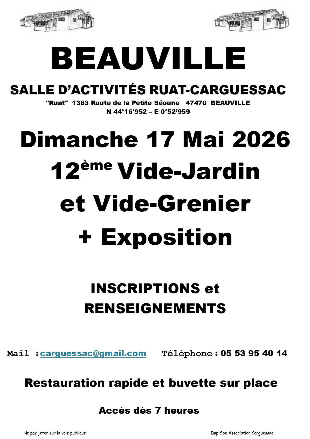 12ème vide jardins & vide greniers + Exposition