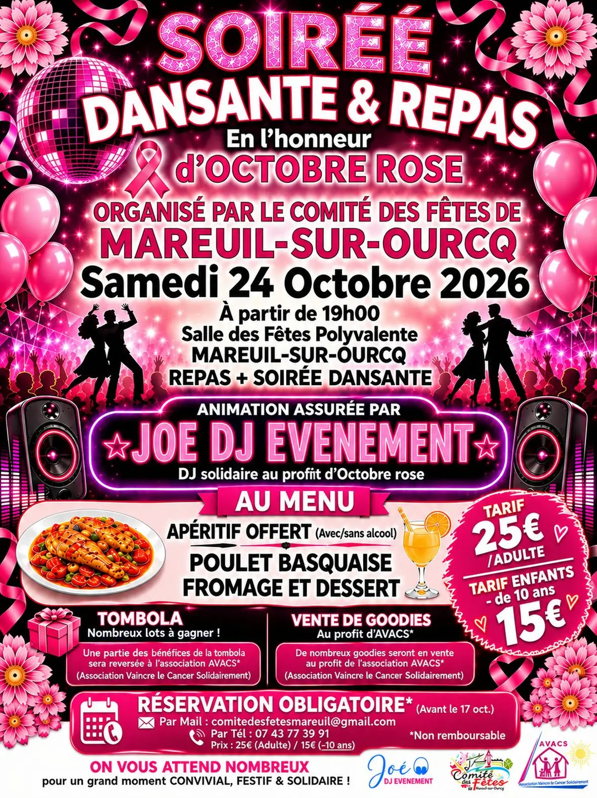 Repas dansant d'octobre rose 