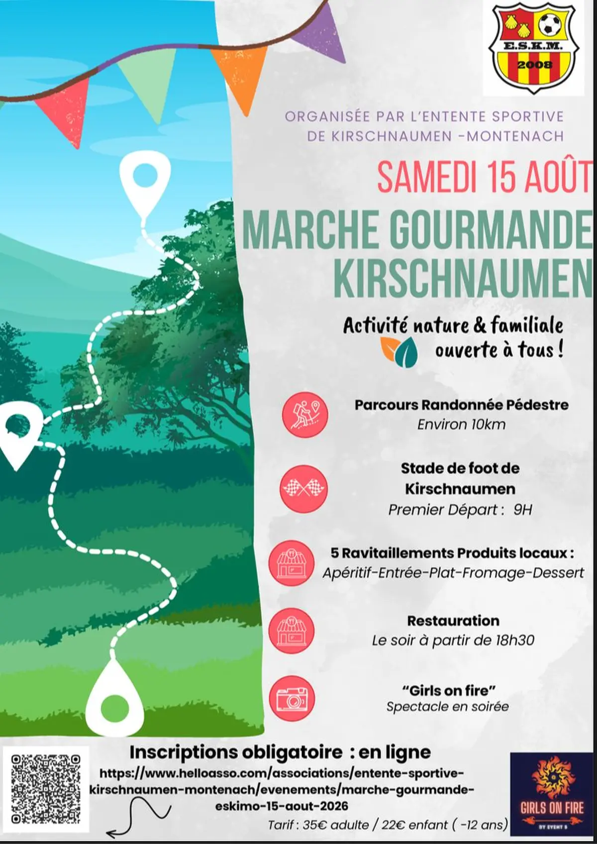 Marche gourmande de l’entente sportive Kirschnaumen Montenach