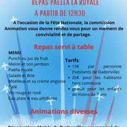 14 juillet - Repas la paëlla royale
