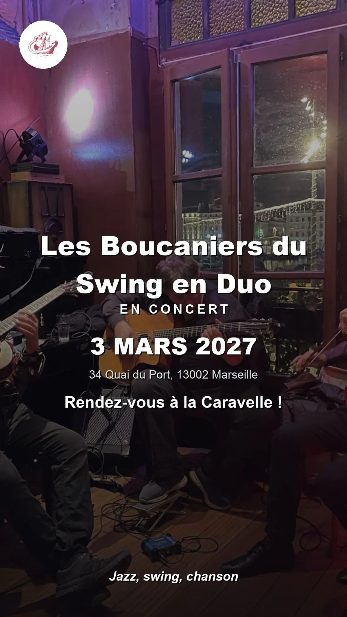 Les Boucaniers du Swing en Duo en concert à La Caravelle