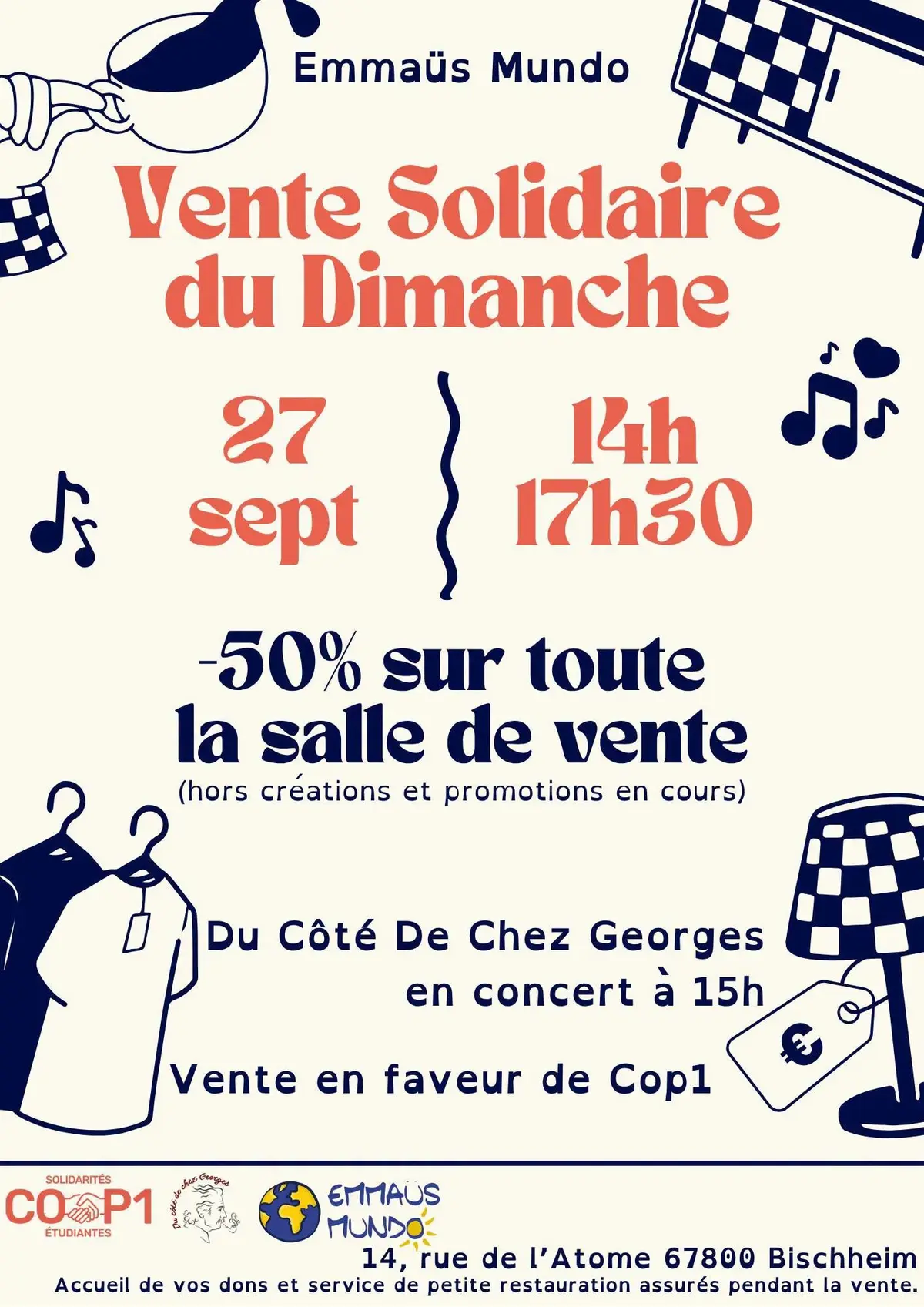 Vente Solidaire du Dimanche à Emmaüs Mundo le dimanche 27 septembre 2026