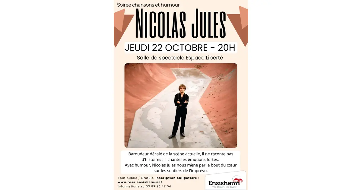 Soirée chansons et humour : nicolas jules