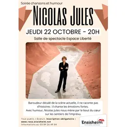Soirée chansons et humour : nicolas jules