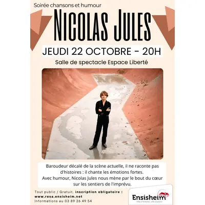 Soirée chansons et humour : nicolas jules