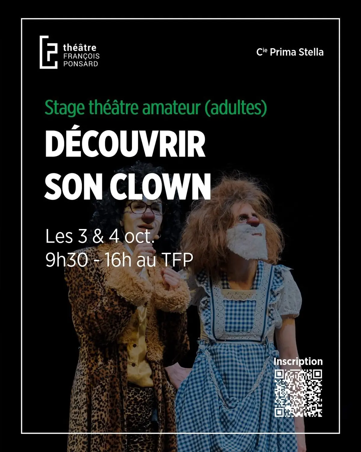 Stage théâtre amateur (adultes) : Découvrir son clown