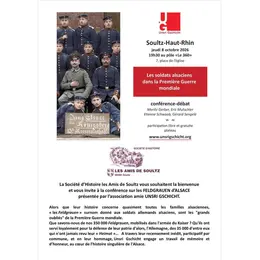 Conférence-Débat Les soldats alsaciens dans la Première Guerre Mondiale