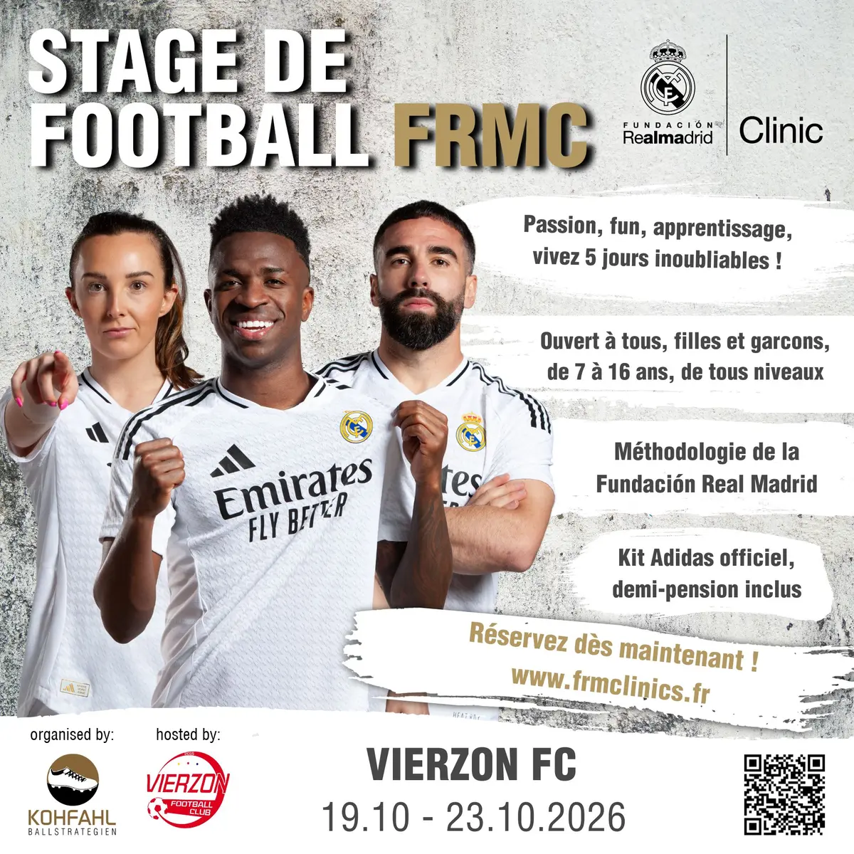 Stage de football Vierzon FC x Fundacion Real Madrid Clinics 