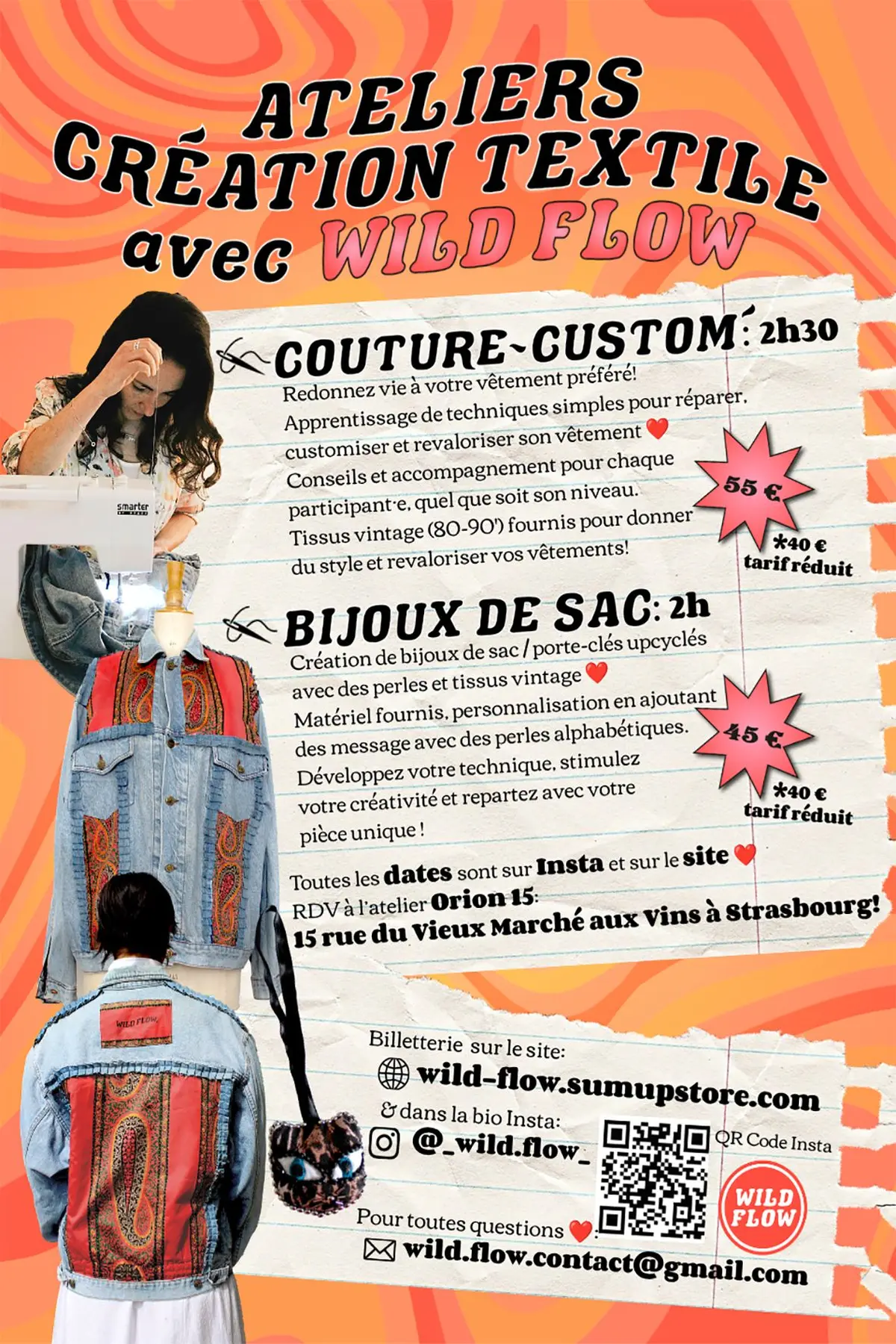 Atelier création bijoux de sac et porte-clés upcyclés