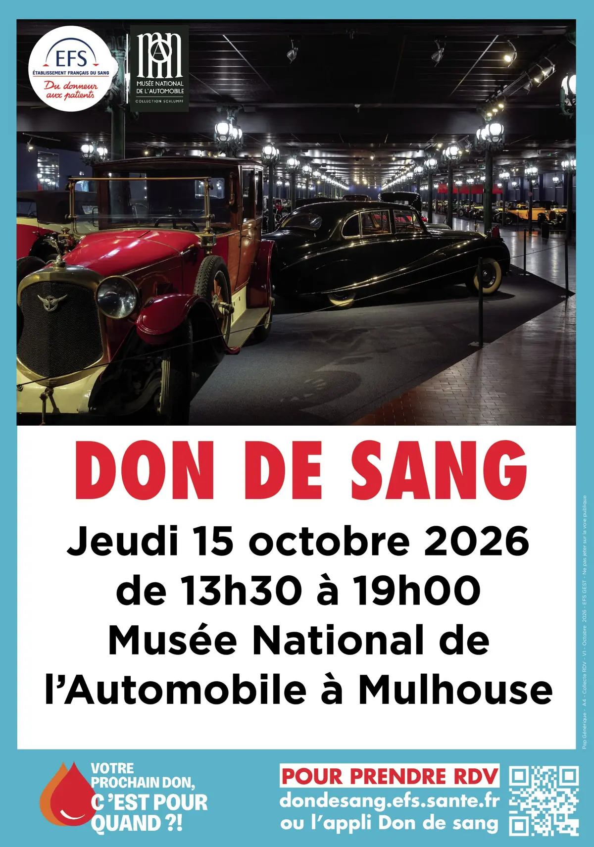 Don de sang au Musée de l'Automobile de Mulhouse