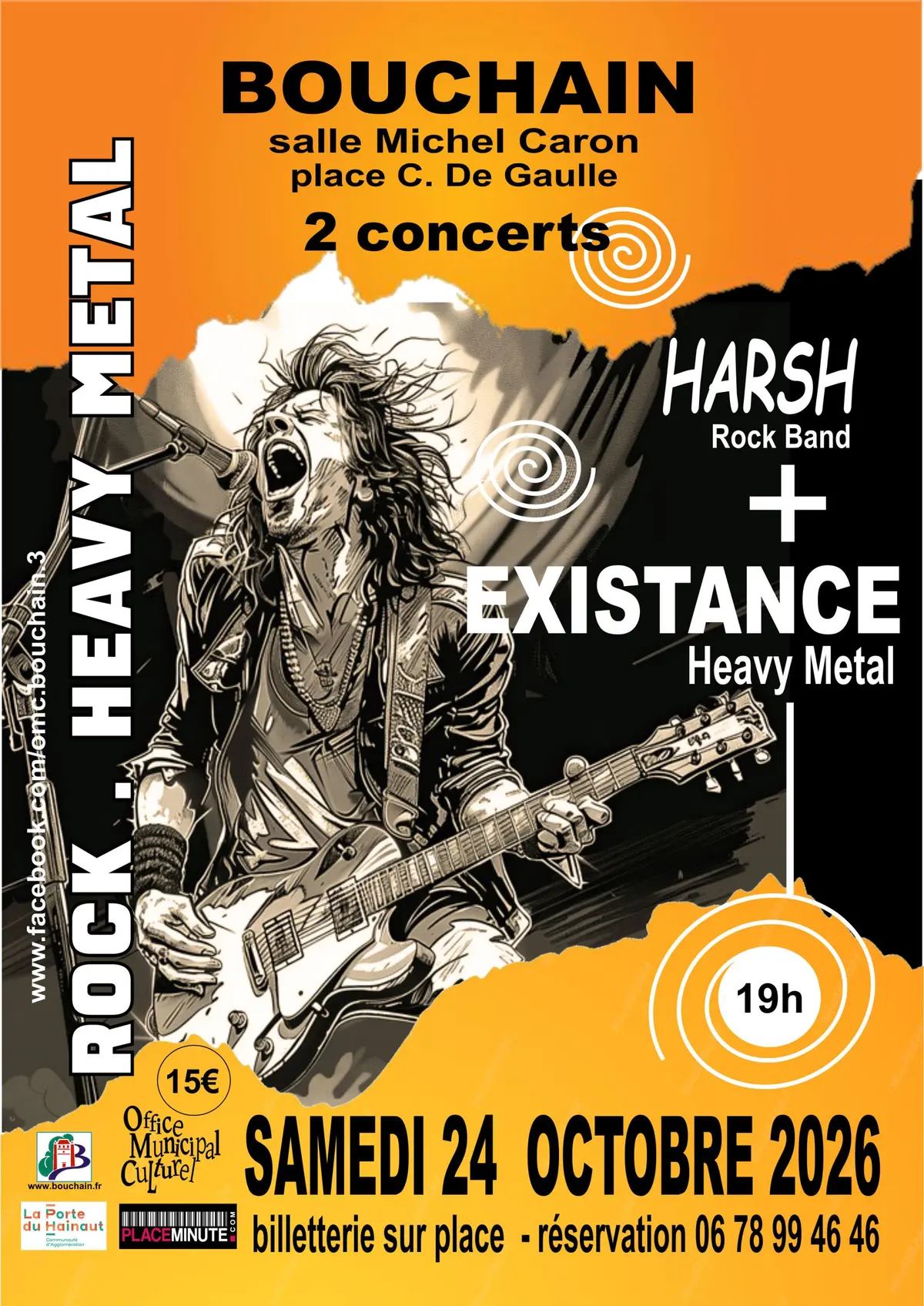 Rock Heavy Métal 2 concerts Harsh / Existance 