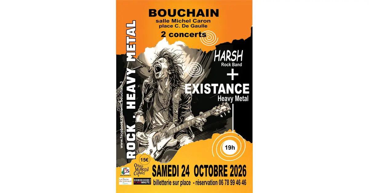 Rock Heavy Métal 2 concerts Harsh / Existance