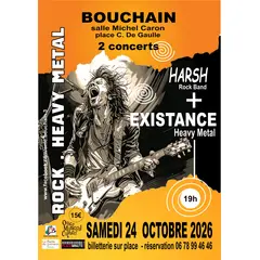 Rock Heavy Métal 2 concerts Harsh / Existance 
