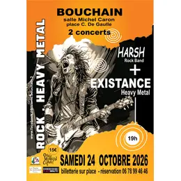 Rock Heavy Métal 2 concerts Harsh / Existance 