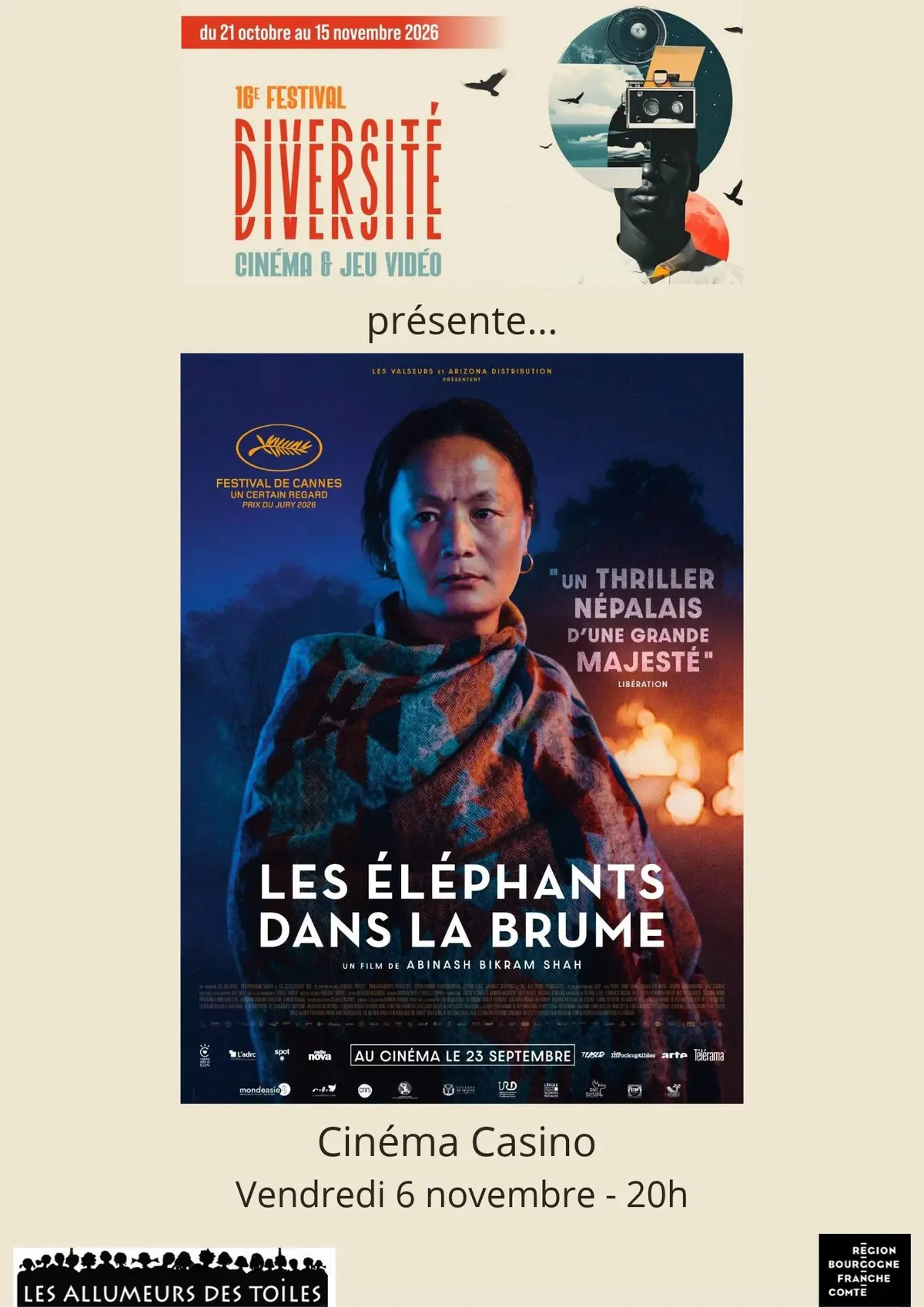 16e Festival Diversité - Cinéma & jeux vidéo - Les Éléphants dans la brume - comédie dramatique de Abinash Bikram Shah