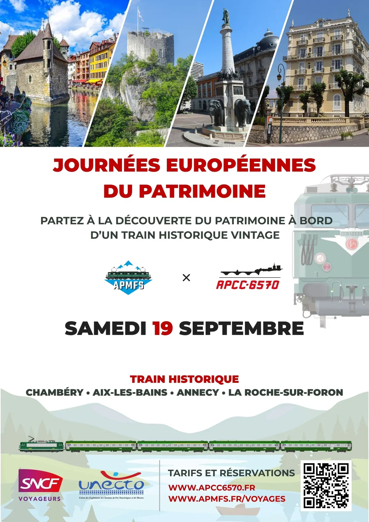 Train historique vintage Chambéry - Aix-les-Bains - La Roche-sur-Foron 