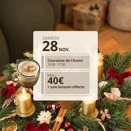 Atelier Couronne de l'Avent chez Olivia's Garden