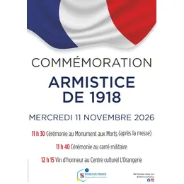 Commémoration de l'armistice du 11 novembre 1918