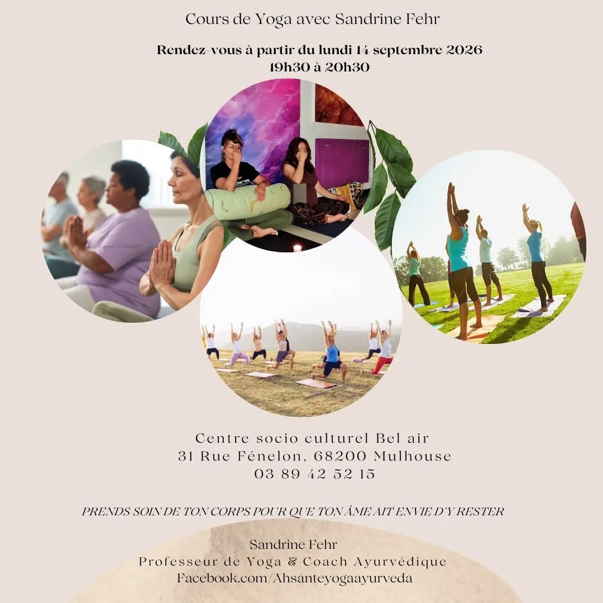 Rentrée  Yoga Lundi soir CSC Bel Air Mulhouse 