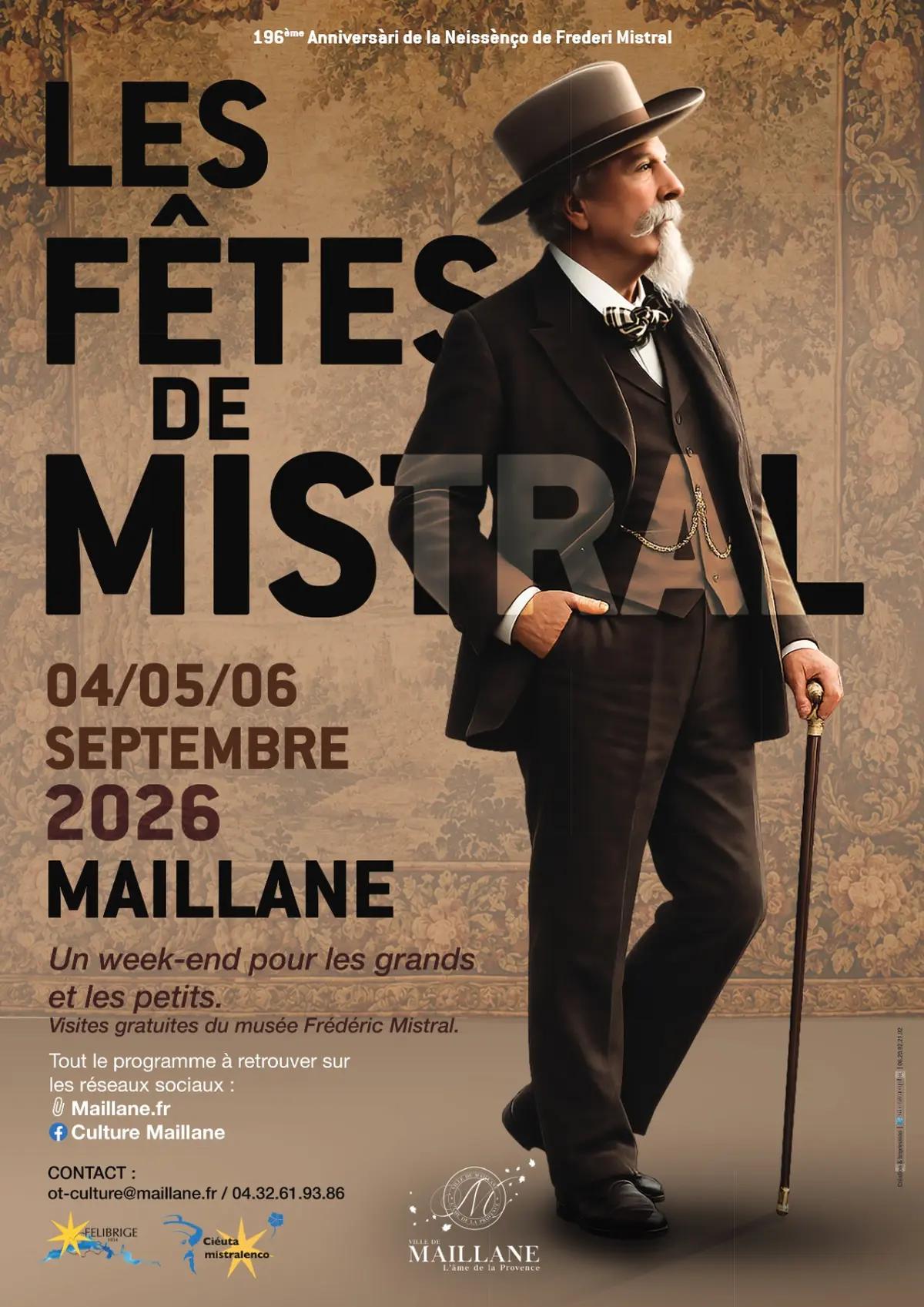 196 Anniversàri de la Neissènço de Frederi Mistral