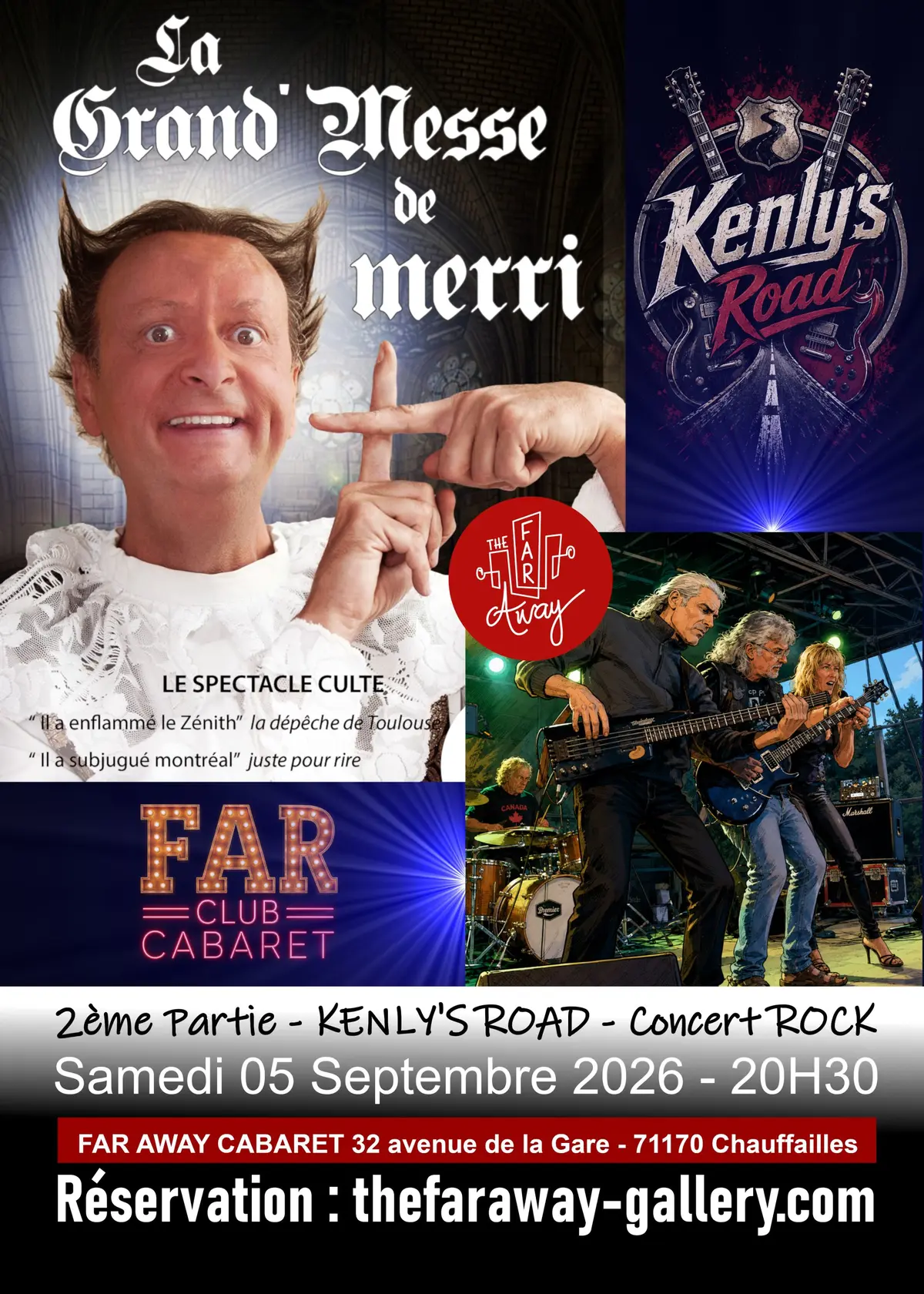 Humoriste Merri + Concert Kenly's Road à Chauffailles