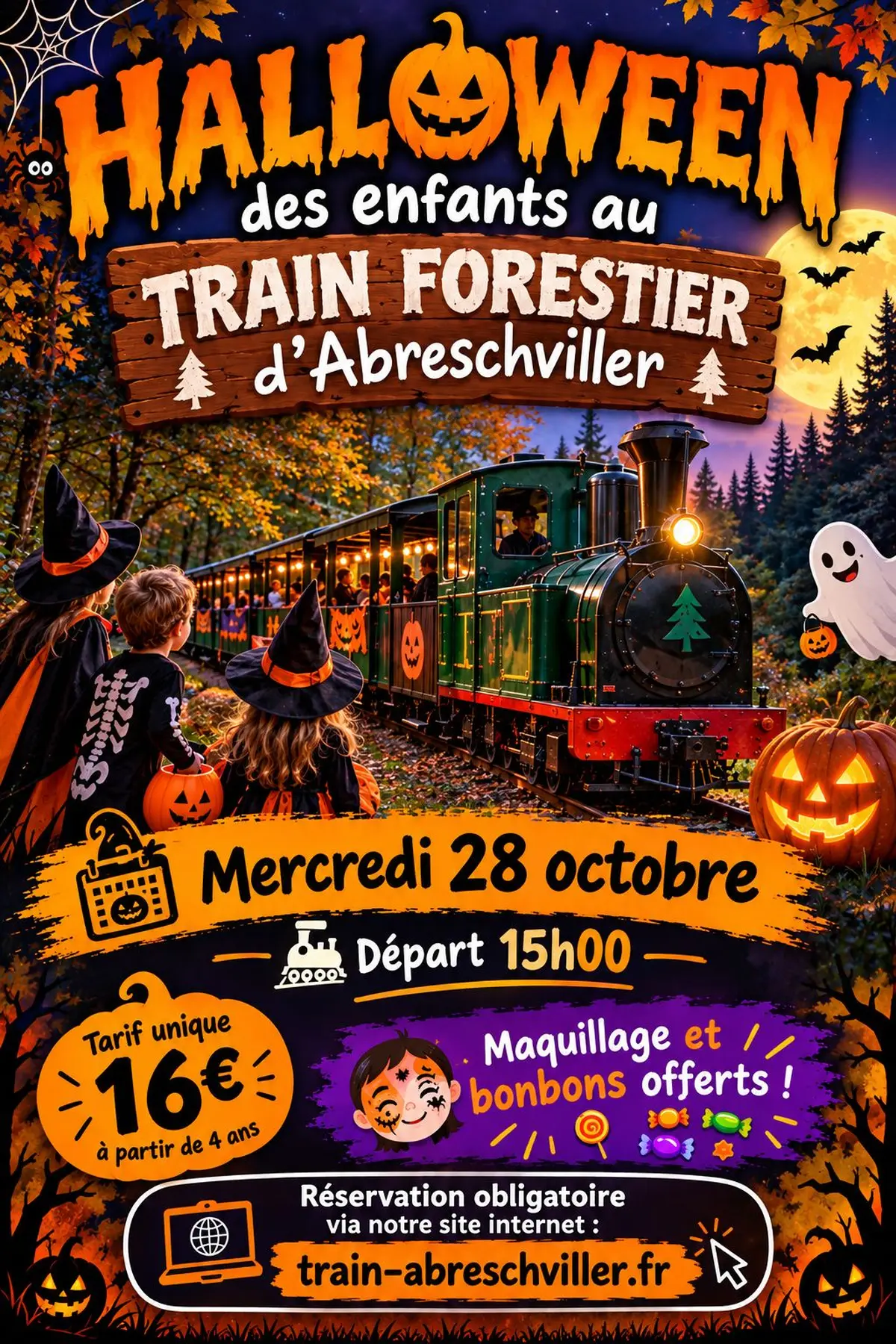 Halloween des enfants train d'abreschviller 