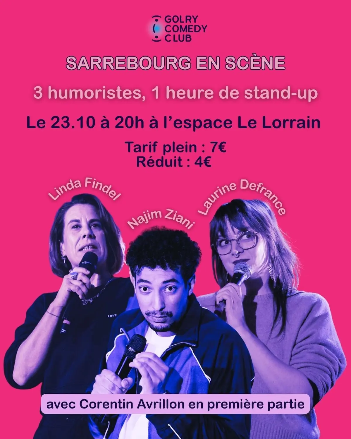 Soirée humour au Festival Sarrebourg en scène avec le Golry Comedy Club