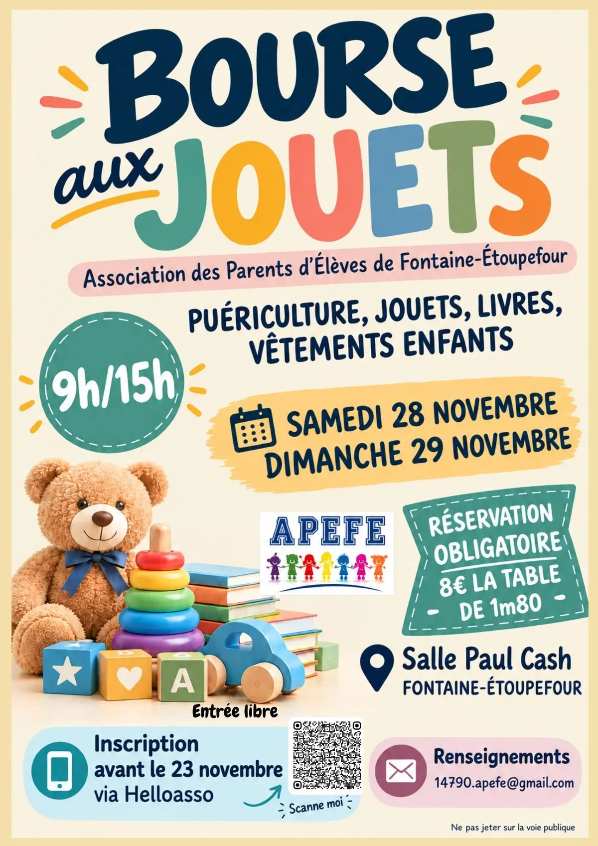 bourse aux jouets et puériculture 