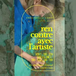 Vie d'atelier  / Emmanuelle Carré, artiste peintre, ouvre son atelier à Croix
