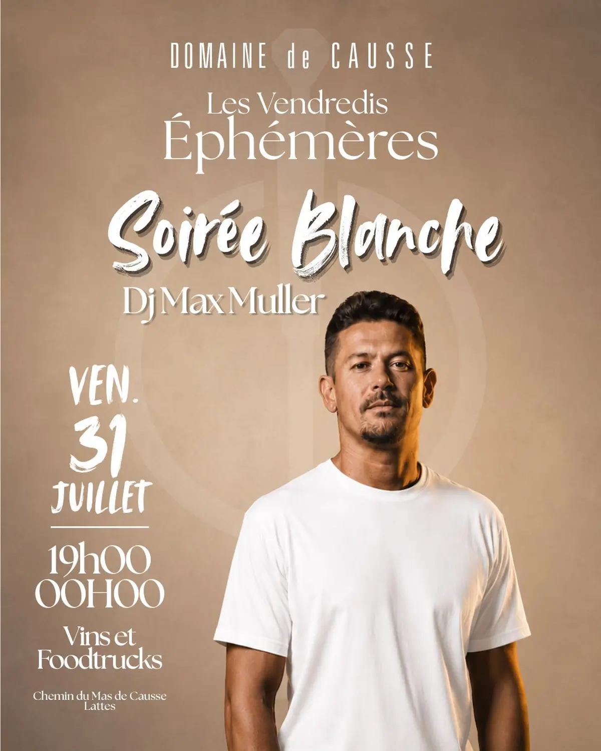 Les Vendredis Éphémères - Soirée Blanche 31 Juillet
