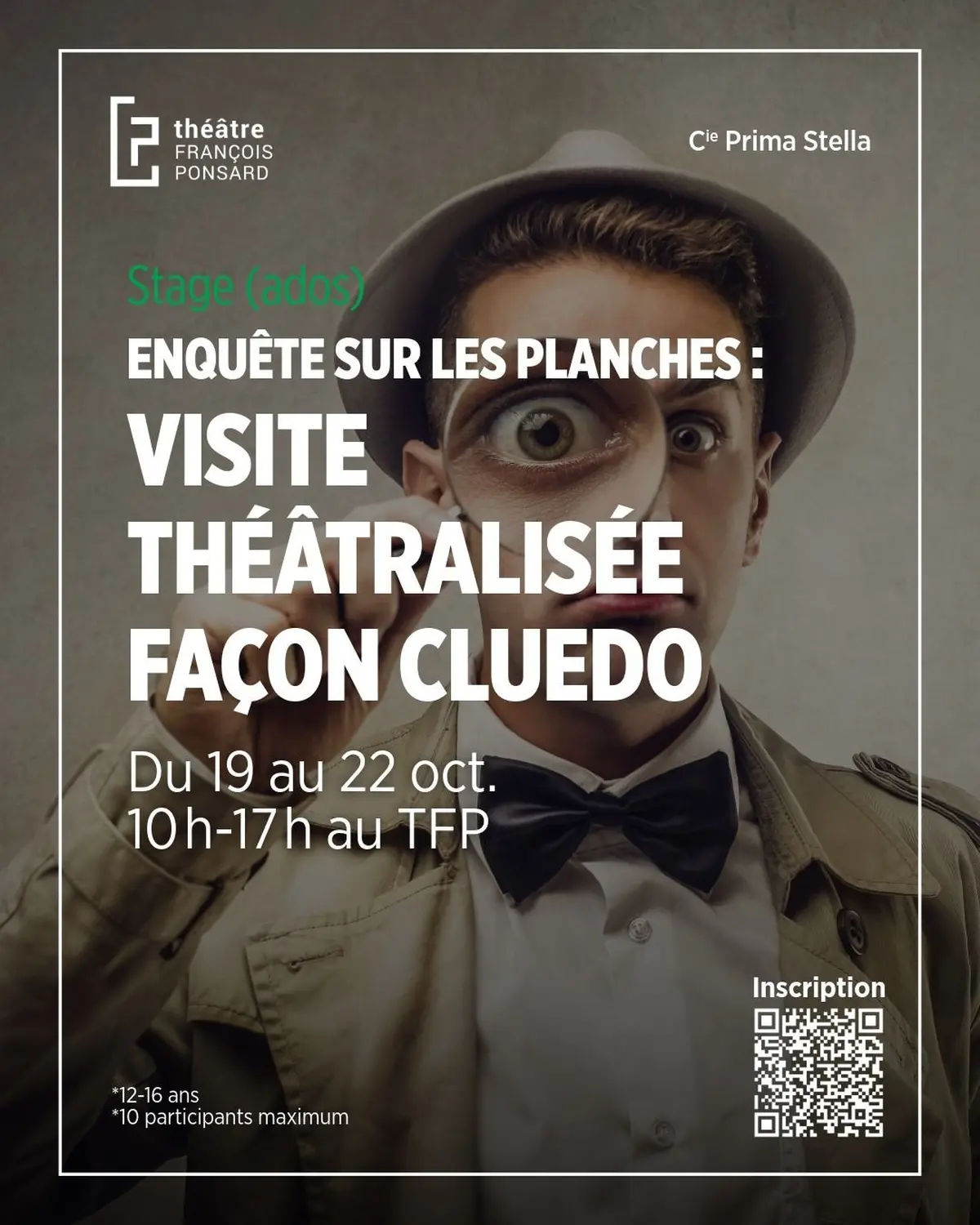 Stage théâtre (ados) : Visite théâtralisée façon Cluedo