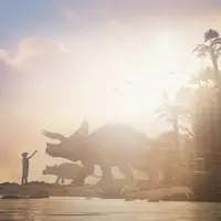 Virtual reality headset, tyrannosaurus, dinosaur &copy; Excurio - MNHN