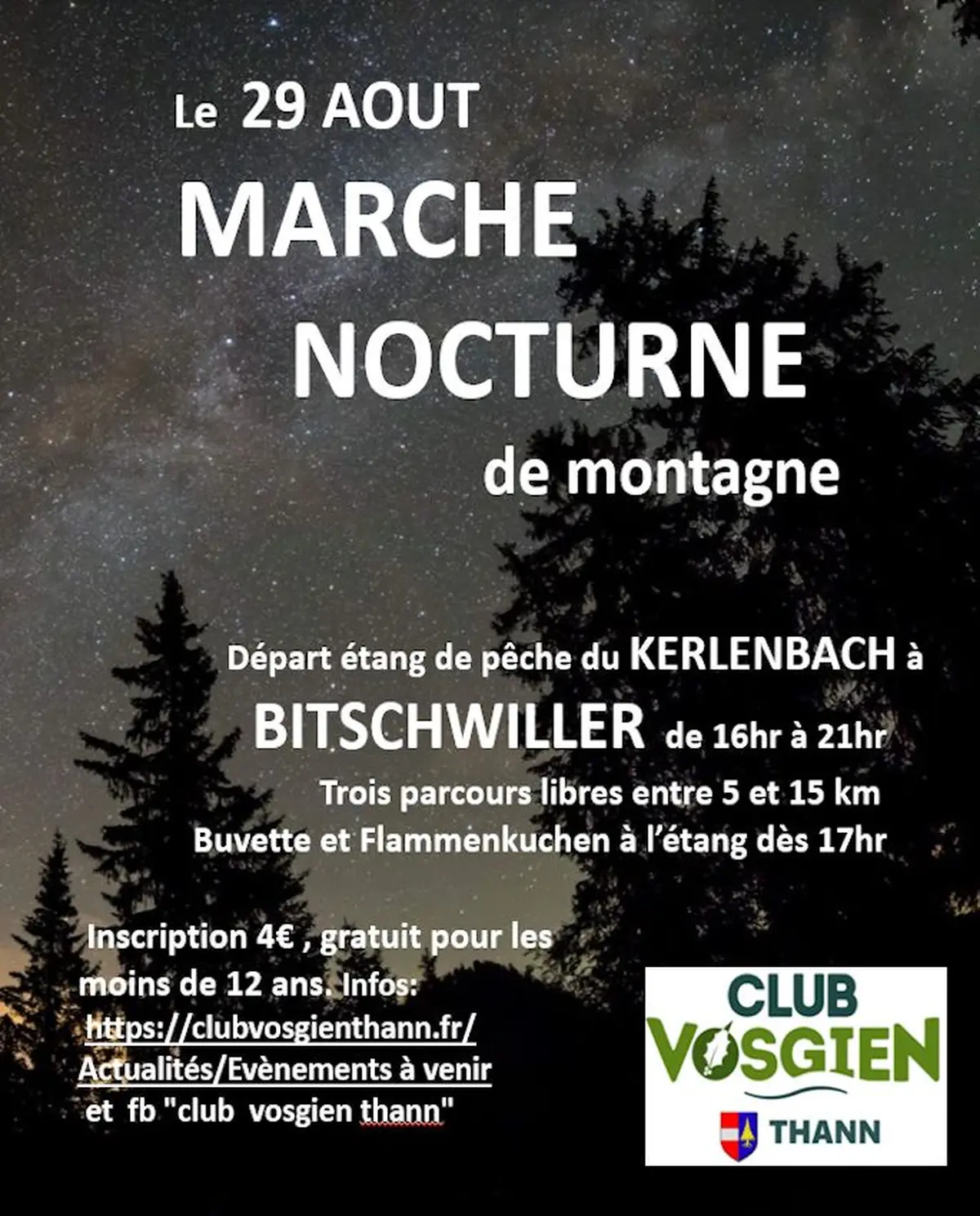 Marche nocturne de montagne