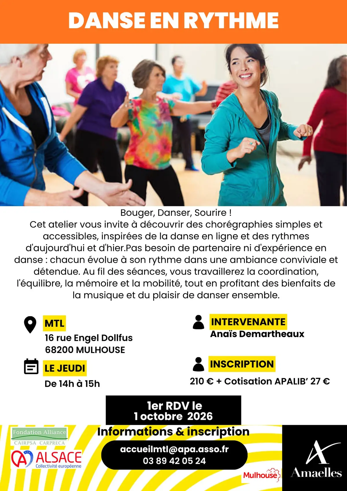 Découvrez l’activité Danse en rythme à Mulhouse