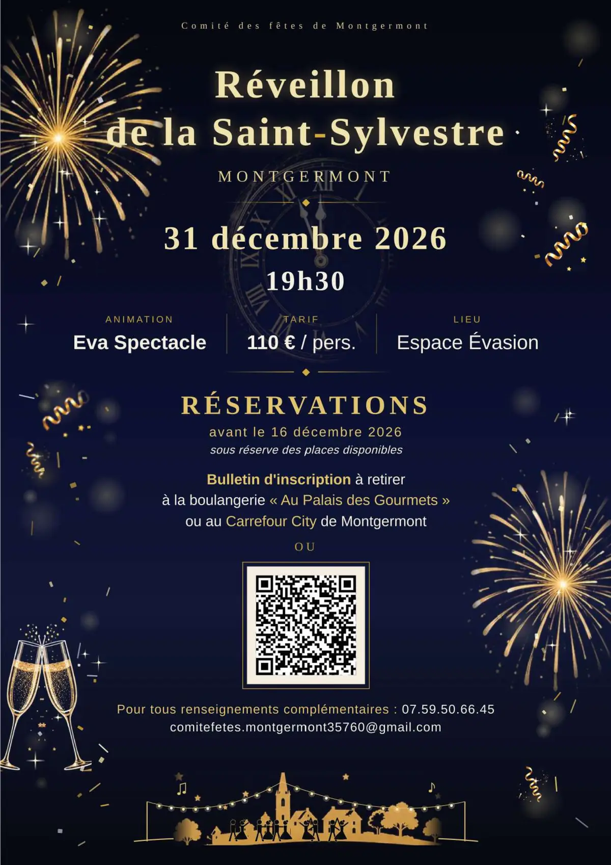 Réveillon de la Saint-Sylvestre 2026 - MONTGERMONT (35760)