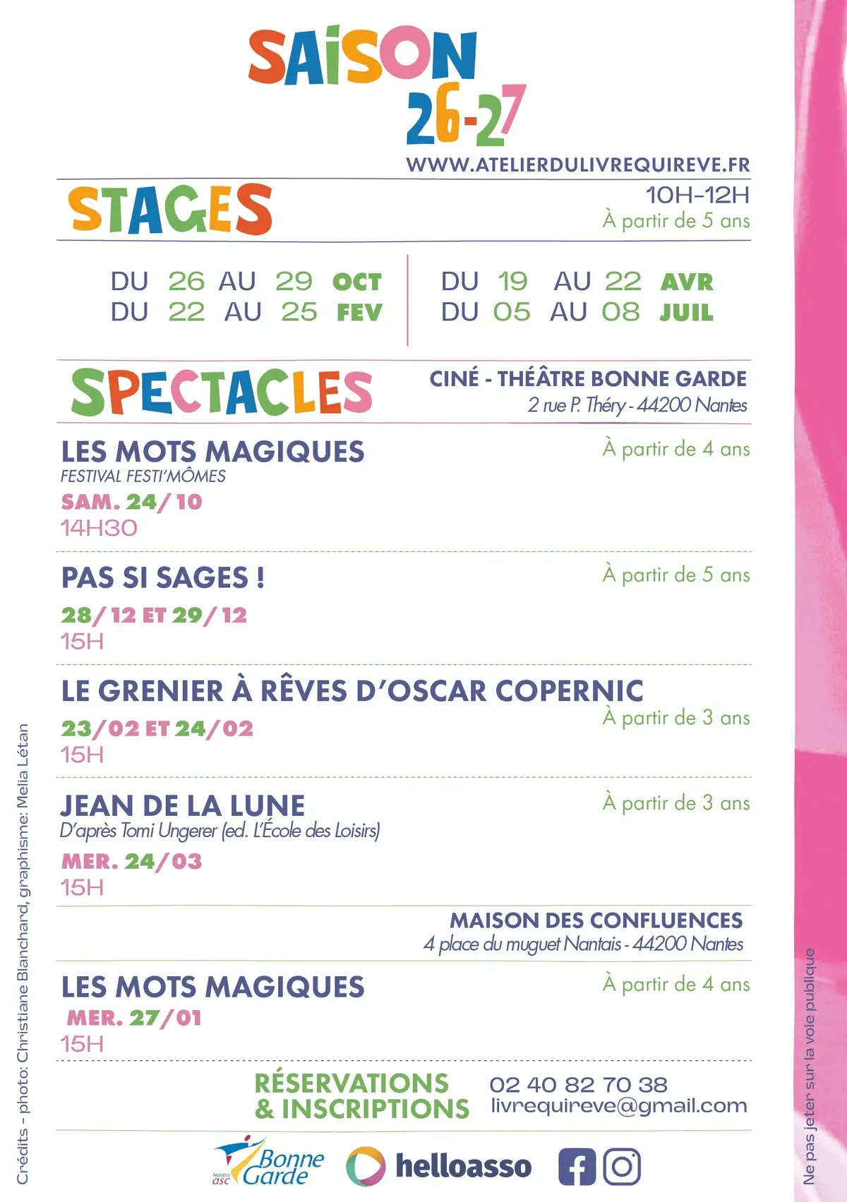 Stage de Théâtre Jeune Public : Livres en Scène