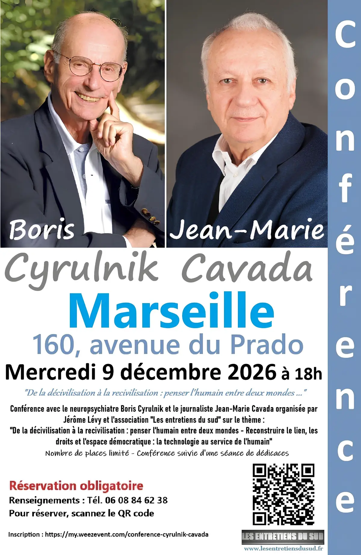 Conférence Boris Cyrulnik - Jean-Marie Cavada - Marseille