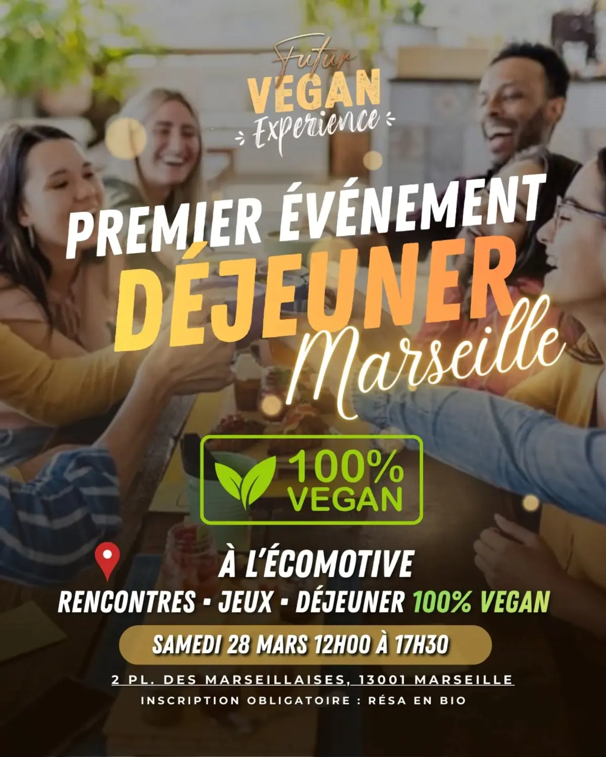 1er événement à Marseille à L'Écomotive 100% vegan