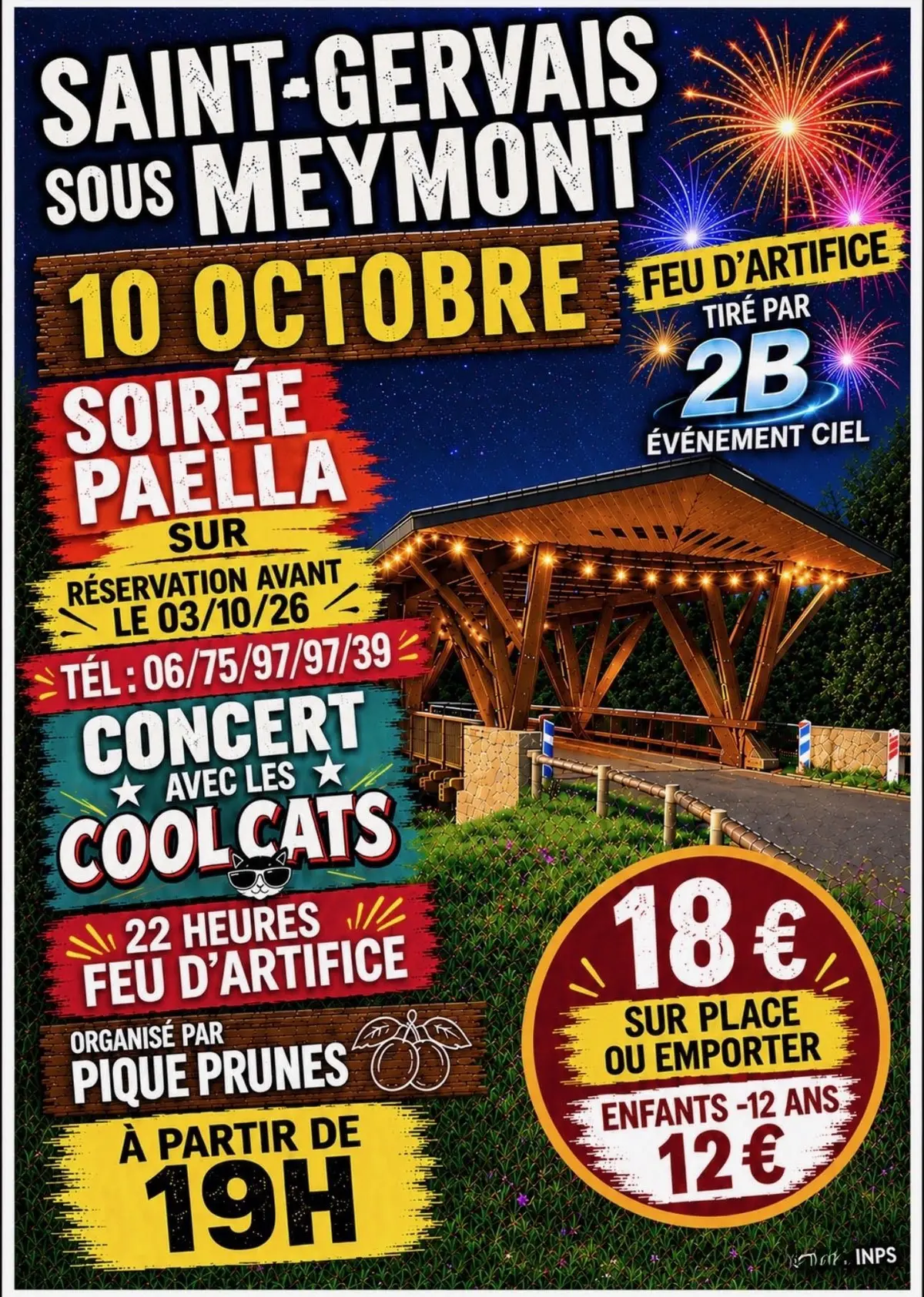 Soirée dansante Paëlla avec concert et feu d'artifice
