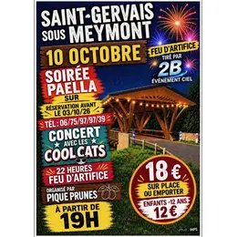 Soirée dansante Paëlla avec concert et feu d'artifice