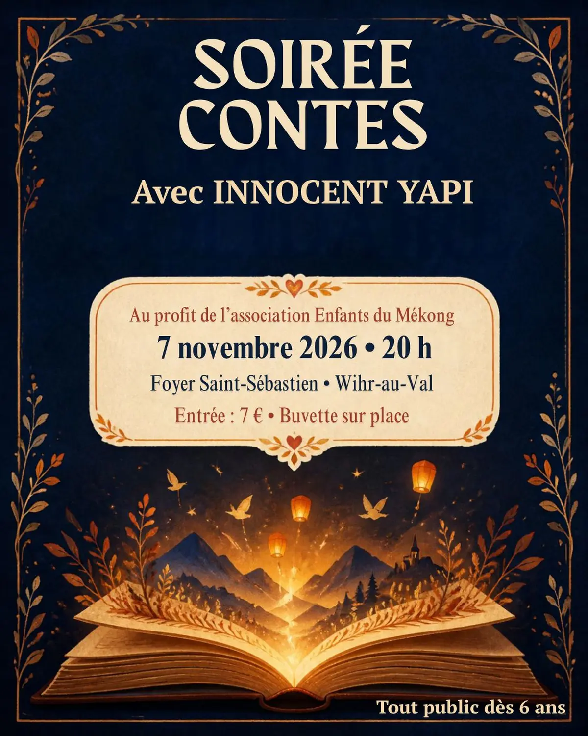 Soirée contes solidaire - INNOCENT YAPI